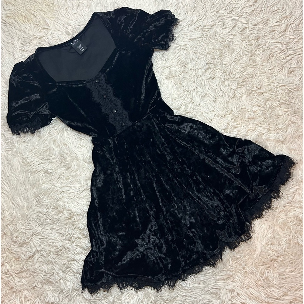 Gothic Velvet and Lace Dress